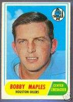 1968 TOPPS NFL FOOTBALL #16 BOBBY MAPLES HOUSTON OILERS CARD  