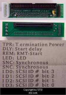 SCSI SCA 80 Pin F to 50 Pin M Internal Adapter ~STSI  