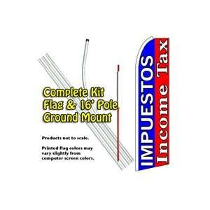  Impuestos/Income Tax Feather Banner Flag Kit (Flag, Pole 