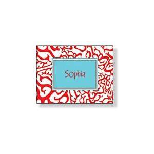  Inkwell   Folded Note Personalized Stationery (Coral 
