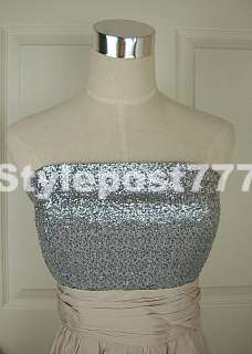 Alice Olivia Maggie Strapless Sequin Celebrity Dress with Draped Skirt 