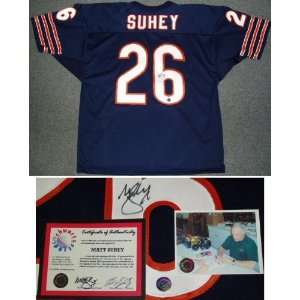  Matt Suhey Signed Bears t/b Navy Jersey