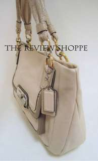   Kristin Spectator E/W Leather Zip Tote Bag Ivory Multi NWT $458  