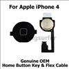   New Genuine OEM Home Button Key + Flex Cable for Apple iPhone4 4G