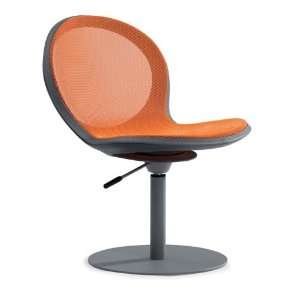  Net Series Armless Swivel Chair Height Adjustable Gray 