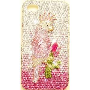  PINK COCKATOO PARROT iPhone 4 & 4S Bling Case Super High 