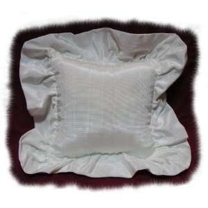  White Square Wedding Ring Pillow 