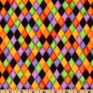  44 Wide Tricks & Treats Diamonds Brights Fabric By The 