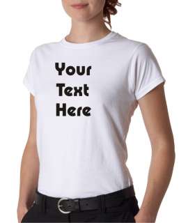 Womens Custom Personalized Text Heavyweight T Shirt Tee All Sizes 