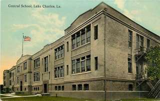 LA LAKE CHARLES CENTRAL SCHOOL FLAG TOWN VIEW T97197  