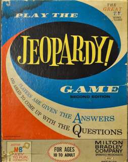 Vintage 1964 TVs JEOPARDY GAME Original Box  