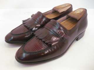   Magli ROMEO Burgundy Kiltie Dress Shoes Loafers Lizard Vamp 8.5 M $500