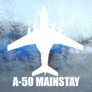  A 50 MAINSTAY White Decal Military Soldier Window White 