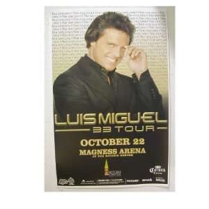  Luis Miguel handbill Poster Magness Arena 