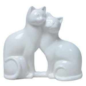  Cats Cheek to Cheek Porcelain Sculpture
