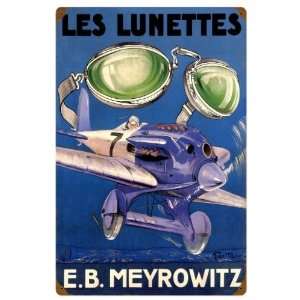  Les Lunettes Aviation Vintage Metal Sign   Victory Vintage 
