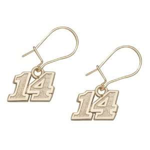  Tony Stewart 5/16 Small #14 Dangle Earrings   10KT Gold 