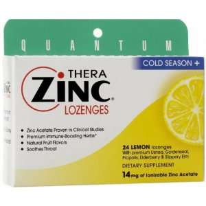   Health, TheraZinc Lozenges Lemon 24 Lozenges