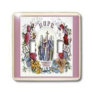 Susan Brown Designs Vintage Themes   Faith Hope Charity   Light Switch 