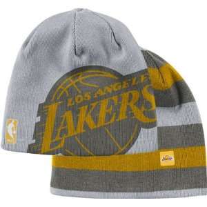  Los Angeles Lakers Oversized Reversible Fashion Knit Hat 