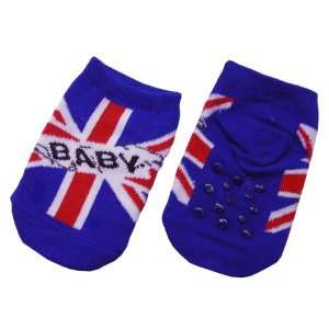   Jack Flag Baby Toddler Socks Blue Red and White