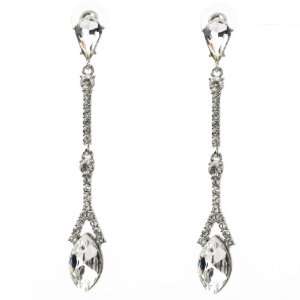  Cute Elegant Sophisticated Long Dangle Earrings in Silver 