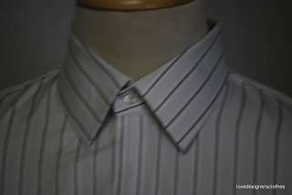 ldc number 441 brand hugo boss size 17 5 color white and gray stripes 