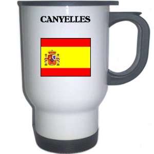  Spain (Espana)   CANYELLES White Stainless Steel Mug 