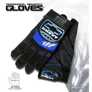  CHEVY LOGO PROFESSIONAL PIT WORK GEAR MECHANIC GLOVES SIZE 