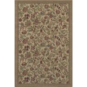 Shaw   Woven Expressions Gold   English Floral Area Rug   79 x 1010 