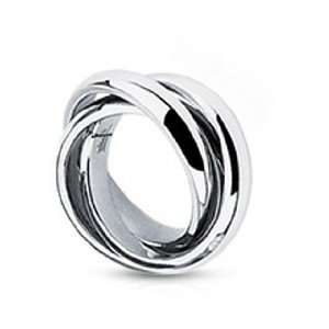   High Polished Stainless Steel Linked Wedding Band For Women Jewelry