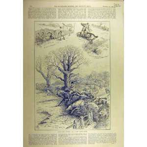  1894 Jumps Jumpers Hunting Hunt Horses Riders Ditch