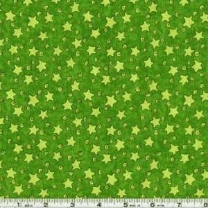  45 Wide Zoo Parade Stars Lime Green Fabric By The Yard 