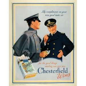 1937 Ad Liggett Tobacco Chesterfield Cigarettes Pilot 