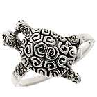 AWESOME STERLING SILVER MOVABLE TURTLE RING size 8  