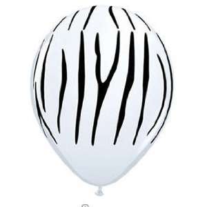  White Zebra Latex Balloon  12inches Health & Personal 