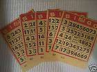 vintage bingo cards  