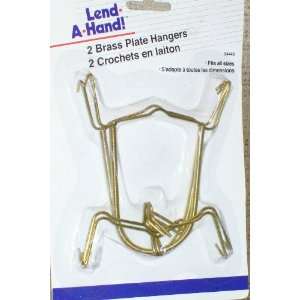  Lend a hand Brass Plate Hangers Set of 2 #04446 Fits All 