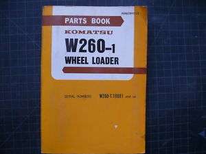 Komatsu W260 1 Wheel Loader Parts Manual Book catalog A  