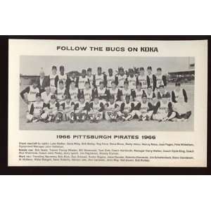  1966 KDKA Pittsburgh Pirates Team Photo NRMT   MLB Photos 