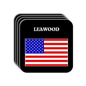  US Flag   Leawood, Kansas (KS) Set of 4 Mini Mousepad 