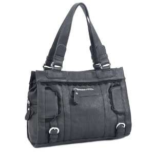 MSQ00631BK Black Deyce Leanna Stylish Women Handbag Double handle 