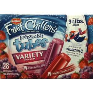 Del Monte Fruit Chillers Freeze & Eat Tubes Variety Pack 28 2oz Tubes
