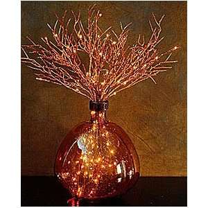  Electric Copper Coral Willow Branch   20 Inch 40 Lights 