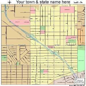  Street & Road Map of Lawndale, California CA   Printed 