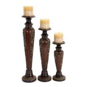  Set/3 Masterpiece Pillar Candle Holders 20 To 12 Ht 