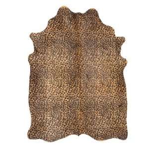  B.S. Trading Stenciled Cowhide Area Rug   Leopard