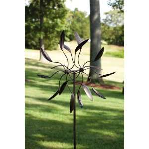   Twirler Powder Coated Metal Kinetic Garden Art Patio, Lawn & Garden