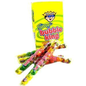 Bubble King Gum   Sour, 10 pc tube, 24 count  Grocery 