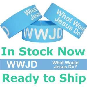  WWJD What Would Jesus Do One Inch Wristband Jewelry